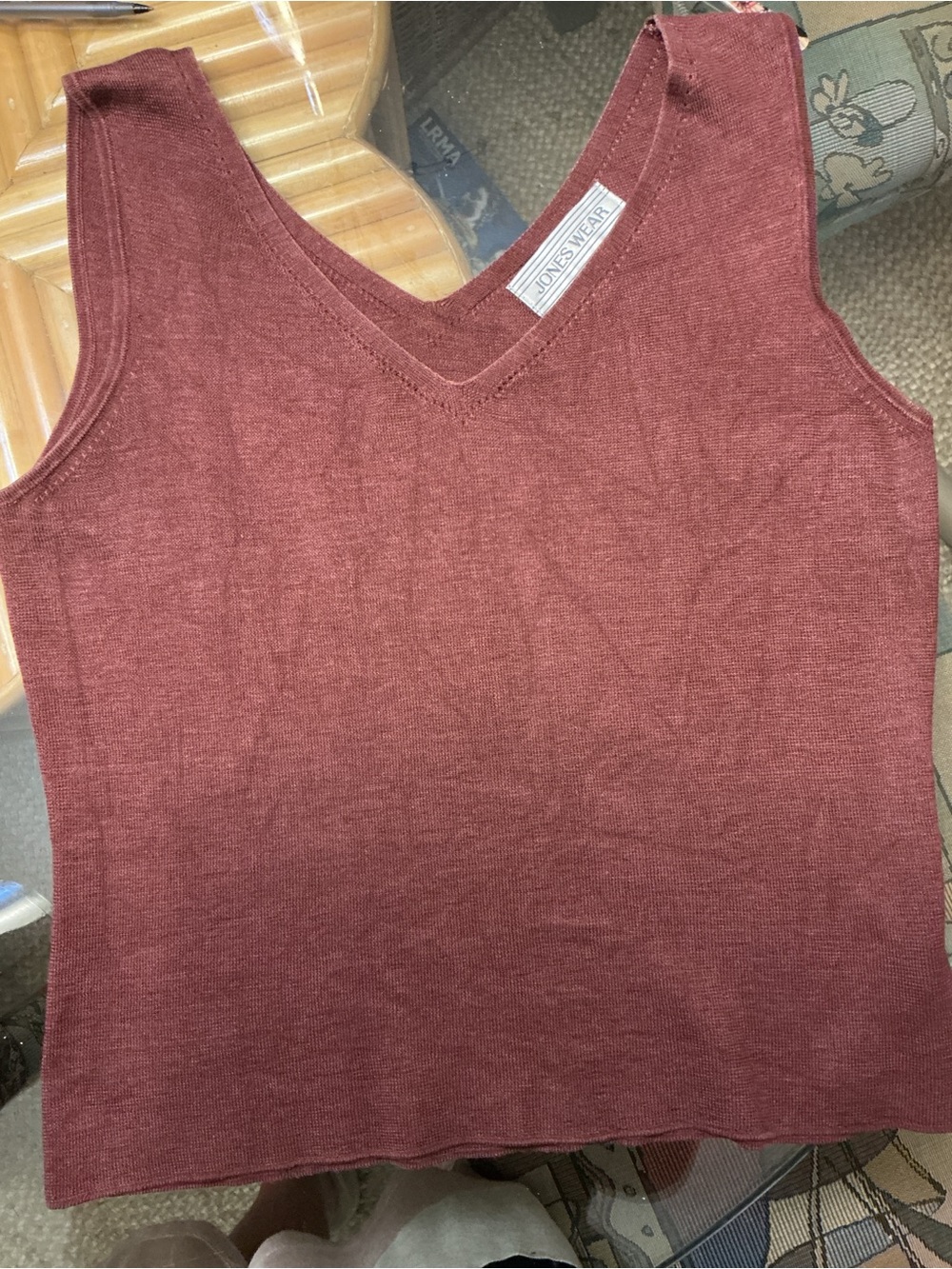 Jones Wear Scoop Neck Sweater in Burnt Brick
